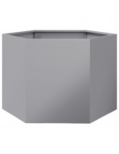 Fioriera Esagono 69x60x45 cm in Acciaio Zincato 2