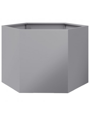 Fioriera Esagono 69x60x45 cm in Acciaio Zincato