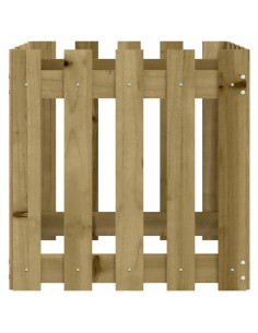 Fioriera Giardino a Recinzione 50x50x50Pino Massello Impregnato