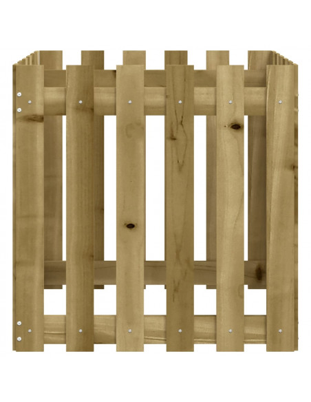 Fioriera Giardino a Recinzione 60x60x60 cm in Pino Impregnato