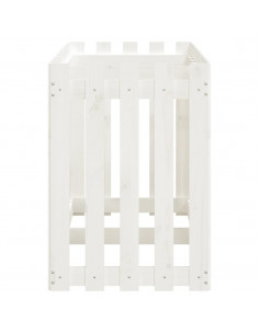Fioriera Giardino a Recinzione Bianca 150x50x70cm Massello Pino