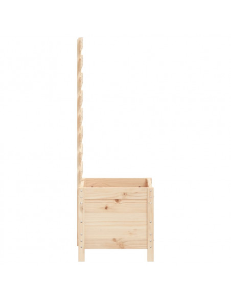 Fioriera Giardino con Rastrelliera 39x39,5x114cm Massello Pino