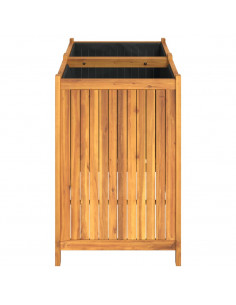 Fioriera Giardino con Rivestimento 100x50x75 cm Massello Acacia