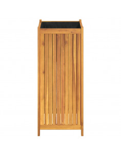 Fioriera Giardino con Rivestimento 42x42x100 cm Massello Acacia