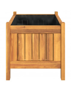 Fioriera Giardino con Rivestimento 54x31x30 cm Massello Acacia