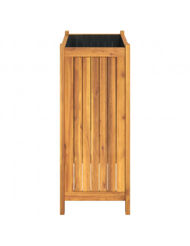 Fioriera Giardino con Rivestimento 54x31x75 cm Massello Acacia