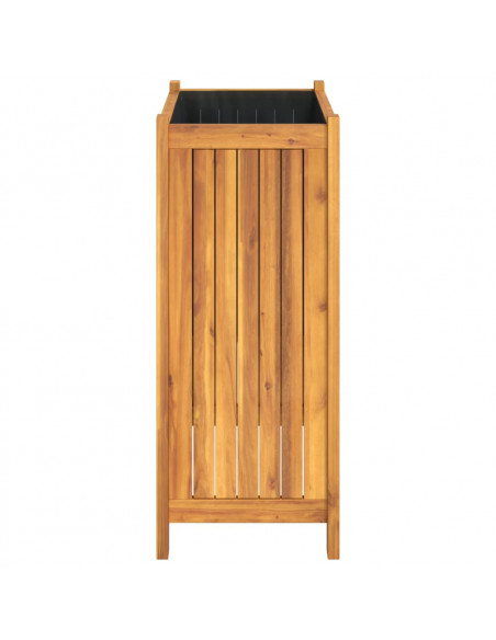 Fioriera Giardino con Rivestimento 54x31x75 cm Massello Acacia