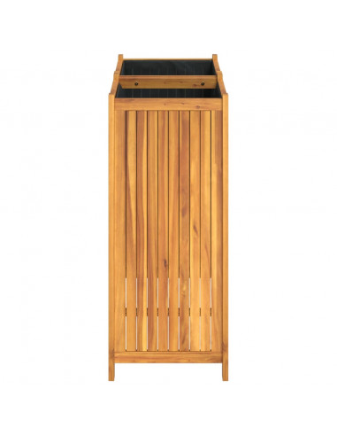 Fioriera Giardino con Rivestimento 84x42x100 cm Massello Acacia