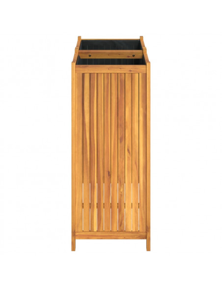 Fioriera Giardino con Rivestimento 84x42x100 cm Massello Acacia