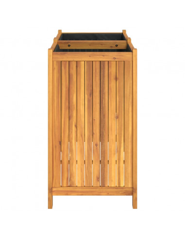 Fioriera Giardino con Rivestimento 84x42x75 cm Massello Acacia