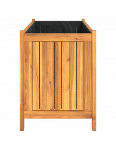 Fioriera Giardino con Rivestimento 99,5x38x50cm Massello Acacia 2