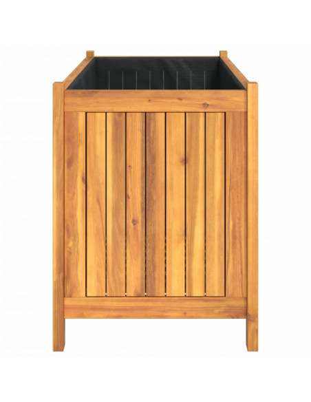 Fioriera Giardino con Rivestimento 99,5x38x50cm Massello Acacia