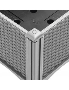 Fioriera Giardino con Traliccio Grigio Chiaro 120x40x142 cm PP 2