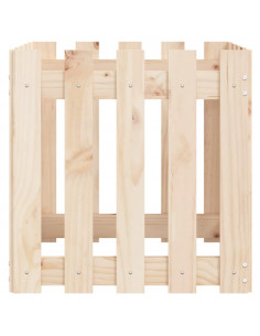 Fioriera Giardino Design a Recinzione 50x50x50 cm Massello Pino