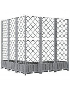 Fioriera Giardino e Graticcio Grigio Chiaro 120x120x121,5cm PP 2