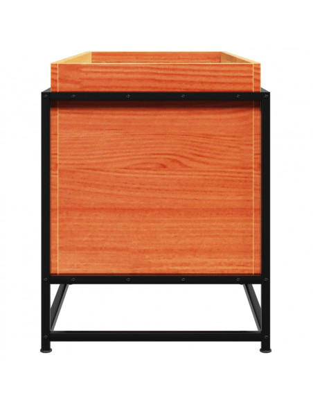 Fioriera Giardino Marrone Cera 100x40x50 cm Legno Massello Pino
