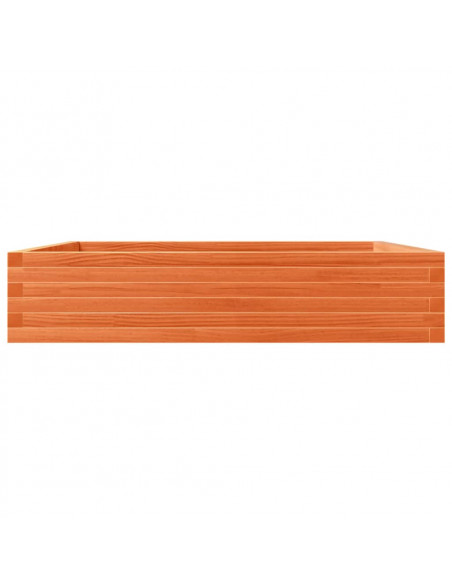 Fioriera Giardino Marrone Cera 110x110x23cm Legno Massello Pino
