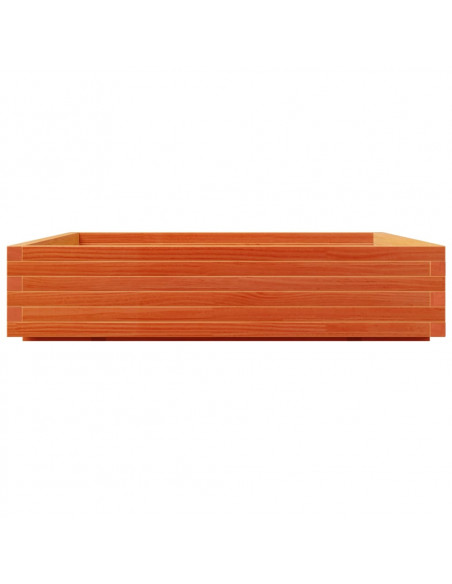 Fioriera Giardino Marrone Cera 110x110x26,5 cm in Legno di Pino