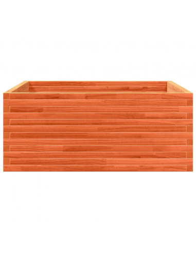 Fioriera Giardino Marrone Cera 110x110x46cm Legno Massello Pino