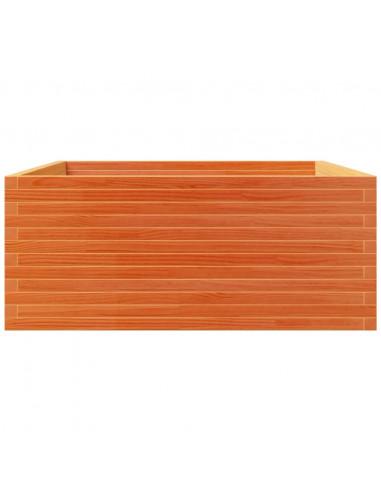 Fioriera Giardino Marrone Cera 110x110x49,5 Legno Massello Pino