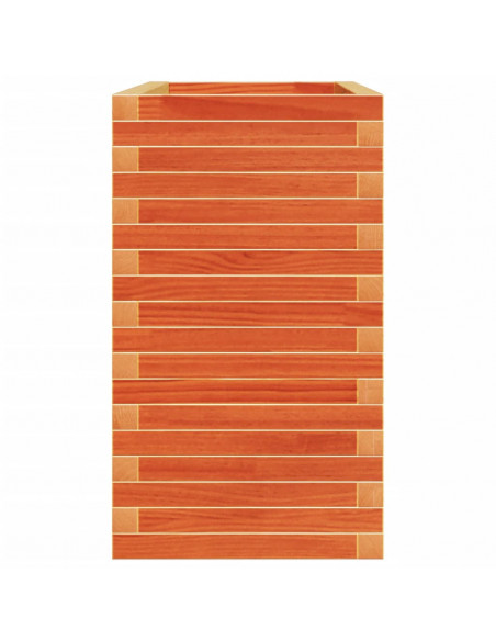 Fioriera Giardino Marrone Cera 110x40x72 cm Legno Massello Pino