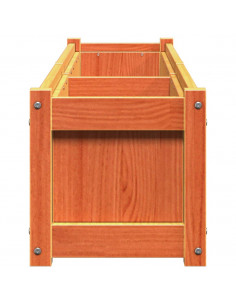 Fioriera Giardino Marrone Cera 150x31x31 cm Legno Massello Pino