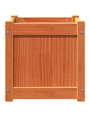 Fioriera Giardino Marrone Cera 40x40x40 cm Legno Massello Pino