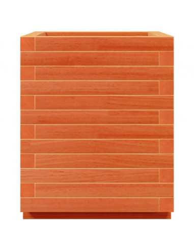 Fioriera Giardino Marrone Cera 40x40x49,5cm Legno Massello Pino