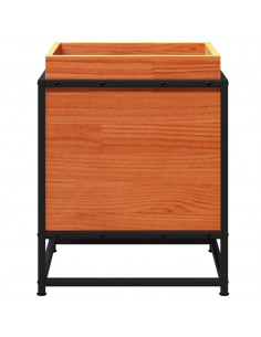 Fioriera Giardino Marrone Cera 40x40x50 cm Legno Massello Pino 2