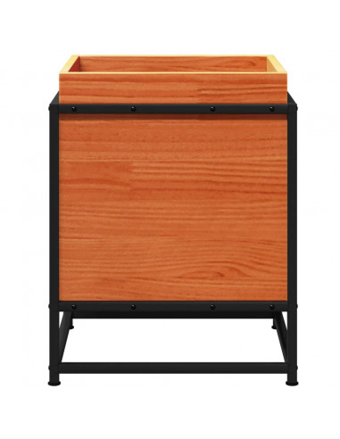 Fioriera Giardino Marrone Cera 40x40x50 cm Legno Massello Pino