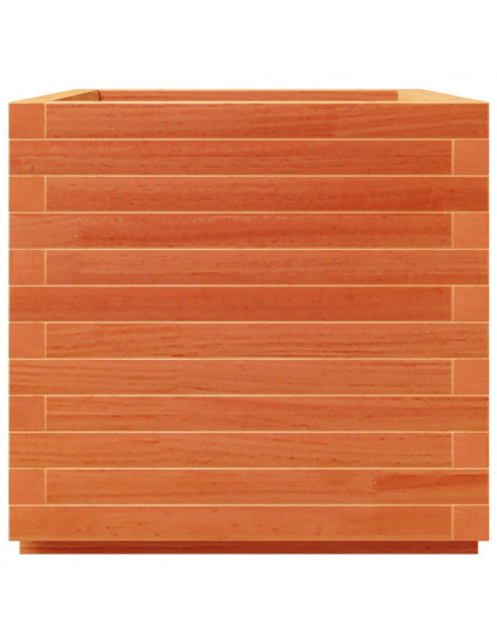 Fioriera Giardino Marrone Cera 50x50x49,5cm Legno Massello Pino
