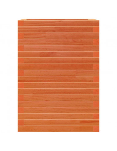 Fioriera Giardino Marrone Cera 50x50x68,5cm Legno Massello Pino