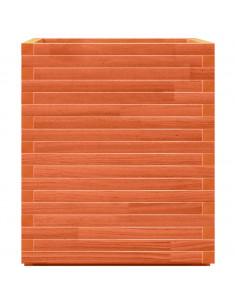 Fioriera Giardino Marrone Cera 60x60x72 cm Legno Massello Pino 2