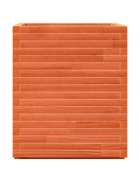 Fioriera Giardino Marrone Cera 60x60x72 cm Legno Massello Pino