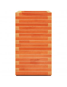 Fioriera Giardino Marrone Cera 70x40x72 cm Legno Massello Pino