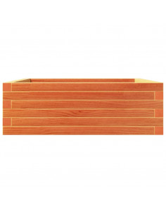 Fioriera Giardino Marrone Cera 70x70x23 cm Legno Massello Pino