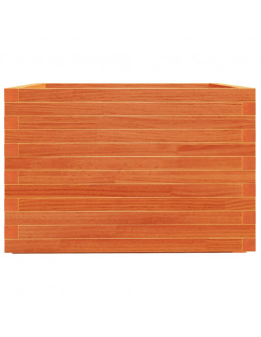 Fioriera Giardino Marrone Cera 70x70x49,5cm Legno Massello Pino