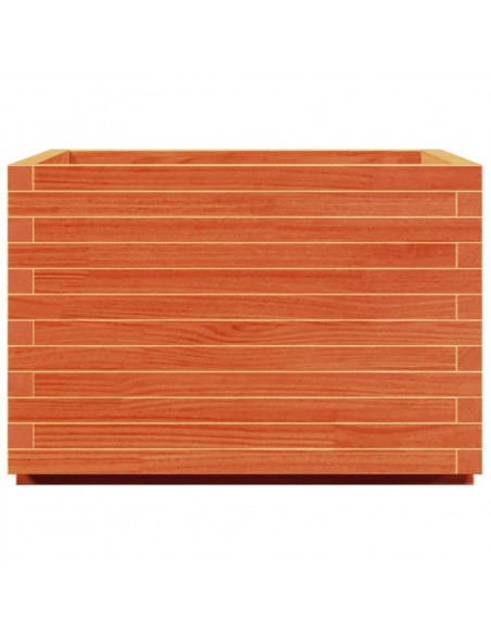 Fioriera Giardino Marrone Cera 70x70x49,5cm Legno Massello Pino