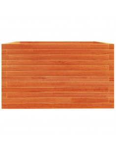 Fioriera Giardino Marrone Cera 80x80x49,5cm Legno Massello Pino