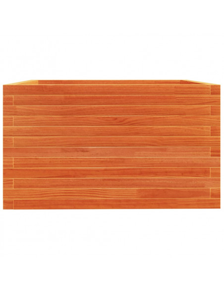 Fioriera Giardino Marrone Cera 80x80x49,5cm Legno Massello Pino