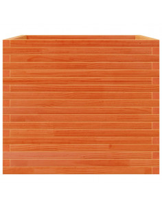 Fioriera Giardino Marrone Cera 80x80x68,5cm Legno Massello Pino 2