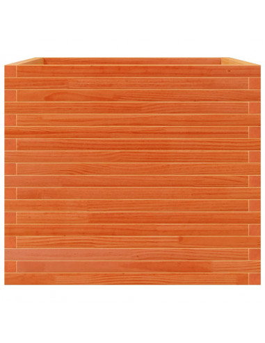 Fioriera Giardino Marrone Cera 80x80x68,5cm Legno Massello Pino