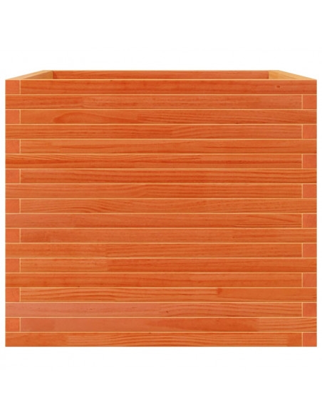 Fioriera Giardino Marrone Cera 80x80x68,5cm Legno Massello Pino