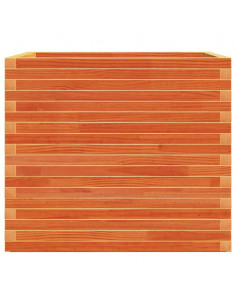 Fioriera Giardino Marrone Cera 80x80x72 cm Legno Massello Pino 2