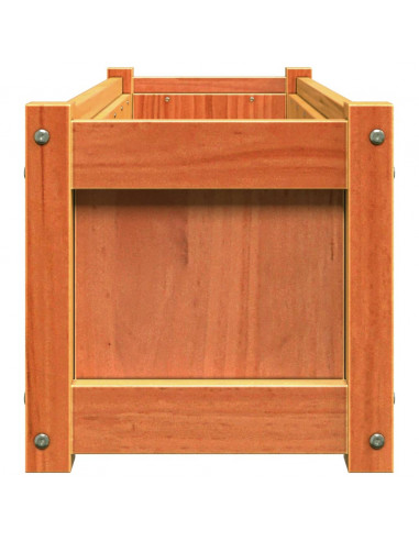 Fioriera Giardino Marrone Cera 90x31x31 cm Legno Massello Pino