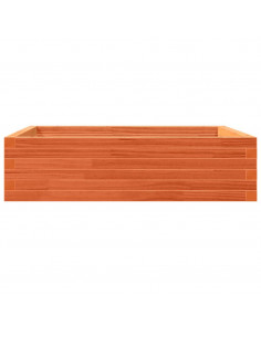 Fioriera Giardino Marrone Cera 90x90x23 cm Legno Massello Pino 2