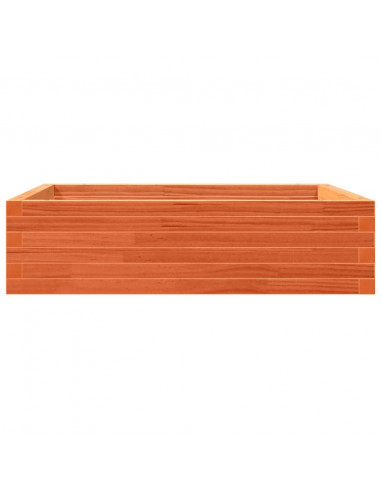 Fioriera Giardino Marrone Cera 90x90x23 cm Legno Massello Pino