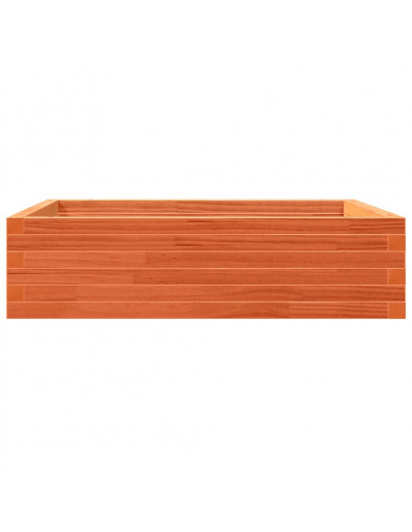 Fioriera Giardino Marrone Cera 90x90x23 cm Legno Massello Pino