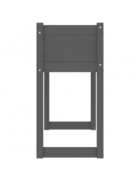 Fioriera Grigio 78x40x81 cm in Legno Massello di Pino