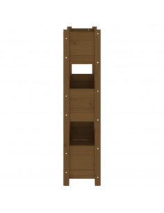 Fioriera Miele 77x25x104,5 cm in Legno Massello di Pino